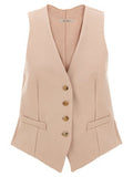 Women's Multicolor Acetate Sleeveless Jacket Clothing