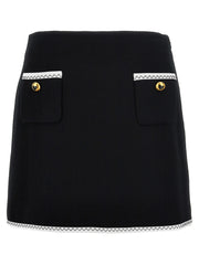 Women's Bicolor Viscose Long Skirt