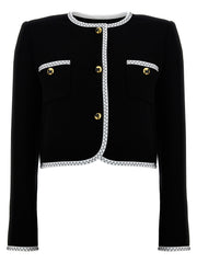 Women's Bicolor Viscose Full-Length Jacket Clothing