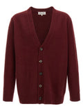 Men's Bordeaux Wool Cardigan Clothing