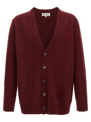 Men's Bordeaux Wool Cardigan Clothing
