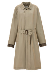 Men's Beige Cotton Coat Clothing