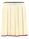 Women's White Virgin Wool Long Skirt