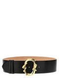 Women's Black Cowhide Regular Belt