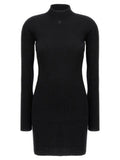 Women's Black Cotton Short Dress