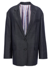 Women's Blue Wool Blazer Clothing