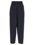 Women's Blue Polyester Casual Pants
