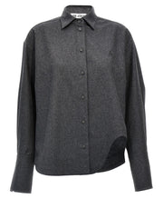 Women's Gray Wool Blouse