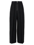 Women's Black Viscose Casual Pants