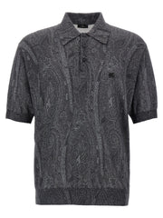 Men's Multicolor Silk Polo Shirt