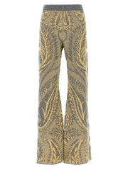 Women's Multicolor Wool Flared Pants