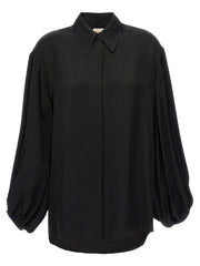 Women's Black Cupro Blouse