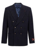 Men's Blue Cashmere Blazer Clothing