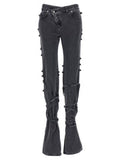 Women's Black Cotton Flared Jeans Clothing