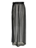 Women's Black Silk Mini Skirt