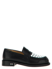 Women's Bicolor Calfskin Slip-On Loafers