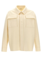 Men's White Wool Blouse