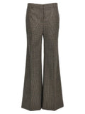 Women's Gray Wool Flared Pants