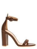 Women's Goatskin Block Heels Brown Goat Leather