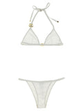 Women's White Polyamide Bikini Clothing