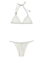 Women's White Polyamide Bikini Clothing