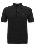 Men's Black Wool Polo Shirt