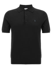 Men's Black Wool Polo Shirt