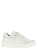 Men's White Calfskin Chunky Sneakers