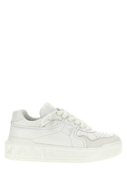 Men's White Calfskin Chunky Sneakers