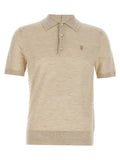 Men's Beige Wool Polo Shirt