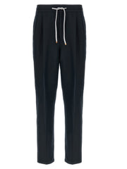 Men's Blue Linen Casual Pants