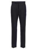Men's Blue Wool Casual Pants