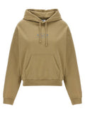 Women's Beige Cotton Hoodie Clothing