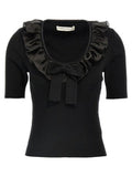 Women's Black Wool T-Shirt