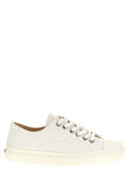 Women's White Cotton Low Top Sneakers