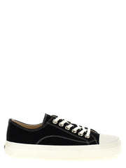 Women's Black Cotton Low Top Sneakers