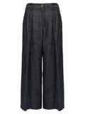 Women's Blue Cotton Casual Pants