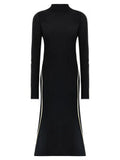Women's Bicolor Viscose Midi Dress
