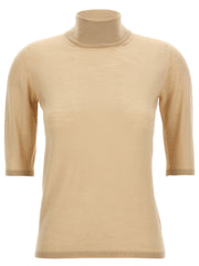 Women's Beige Virgin Wool Cardigan Clothing