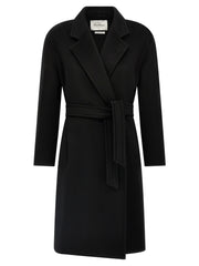 Women's Black Cashmere Coat Clothing
