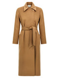 Women's Brown Cashmere Coat Clothing