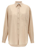 Women's Beige Cotton Blouse