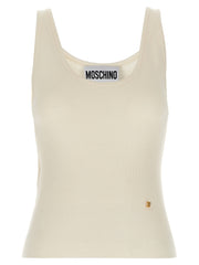 Women's White Virgin Wool Sleeveles T-Shirt