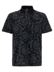 Men's Gray Cotton Polo Shirt