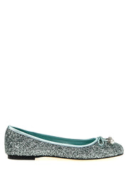 Women's Bicolor Textile Ballet Flats