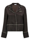Women's Black Acetate Blouse