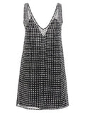 Women's Black Silk Short Dress