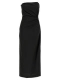 Women's Black Virgin Wool Long Dress
