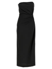 Women's Black Virgin Wool Long Dress