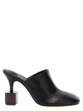 Women's Les Mules Bisou Black Lamb Leather Heels